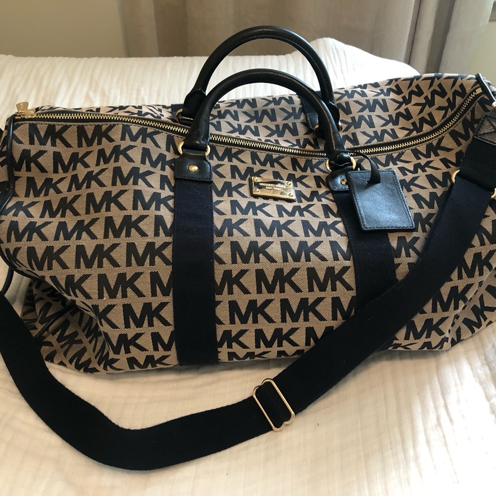Black Michael Kors MK Duffel Bag Travel